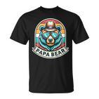 Herren Papa Bär Papa Bär Spruch Lustig T-Shirt