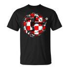 Hrvatska Kockasti Nogomet Football Croatia Fan Item T-Shirt