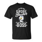 Ich Bin Großbruder Boss Bald Groser Bro Grosser Penguin T-Shirt