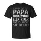 Ich Habe Zwei Titel Papa & Elektriker Dadatertag Geschenk T-Shirt