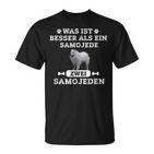 Was Ist Besser Als Ein Samoyed Zwei Samoyed  T-Shirt