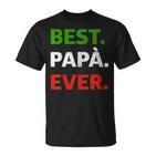 Italienisches Geschenk Füräter – Bester Papa Aller Zeiten Auf Italienisch T-Shirt