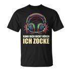 Kann Dich Nicht Hören Ich Zocke Gamer Headset T-Shirt