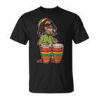 Lässig Reggae Music Rasta Rastafari Reggaeton Jamaica Fan T-Shirt