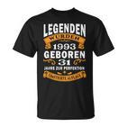 Legenden 1993 Geboren Geschenk Jahrgang 31 Geburtstag T-Shirt