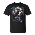 Lila Rabe Bei Nacht Odin Wikinger Walhalla Mythologie T-Shirt