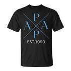 Lustiger Papa Est 1990 Papa Seit 1990 Papa Geburtsjahr 1990 T-Shirt