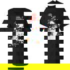 Lustiger Pinguin Weihnachten Dabbing Black T-Shirt