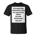 Lustiges Spruch T-Shirt Geräusch beim Schweigen – Schwarz, Statement Mode