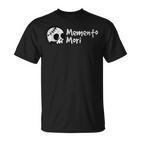 Memento Mori Totenkopf und Uhr Grafik T-Shirt – Schwarz