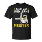 Men's Forklift Driver Black S T-Shirt