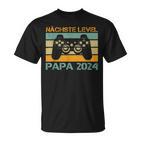 Nächstes Level Ich Werde Papa 2024 Ankündigung Gamer T-Shirt