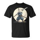 Ninja Katze Mit Großem Schwert T-Shirt