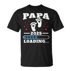 Papa 2025 Lustigesatertagsgeschenk Schwangere T-Shirt