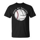 Papa Baseballolleyball Spieler Tochter Sohn Sport Team Dad T-Shirt