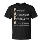 Papa Pupst Laut Am Snarchen Bester Dad Der Welt T-Shirt