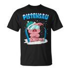 Pistensau Ski Sau Winter Skiing Slogan Piste T-Shirt