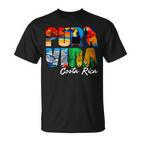 PURA VIDA Costa Rica Tropisches Design T-Shirt, Exotisches Motiv
