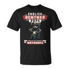 Rente 2024 Pensioner Bear On Motorcycle Biker T-Shirt