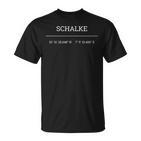 Schalke Koordinaten Design Schwarzes T-Shirt für Fans
