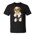 Shih Tzu Puppy In Pocket T-Shirt