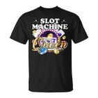 Slotmaschine Queen Casino Las Vegas Gambling T-Shirt