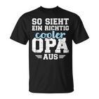 With So Sieht Ein Richtig Cooler Opa German Text Black T-Shirt