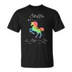 Stella Magic Einhorn T-Shirt - Mystisches Pferd mit Regenbogenspritzern