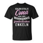 Stolze Oma Von Vier Wahnsinnig Fantastischen Enkeln 4 Grandchildren T-Shirt