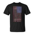 Usa Flag Barbell T-Shirt