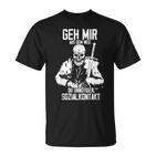 Viking Geh Mir Aus Dem Weg Herren T-Shirt in Schwarz, Spruch für Abstand