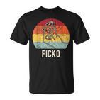 Vintage Du Bisch Ein Ficko Italian Gesture Handmark T-Shirt