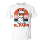 Alpapaatertag Bester Papa Alpaka Retro Alpapa Raglan T-Shirt