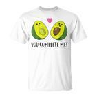 Avocado You Complete Me Vegan Partner Look Avocado T-Shirt