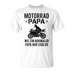 Damen Sportbike Motorradfahrer Spruch Herren Motorrad Papaater Mit-Ausschnitt T-Shirt