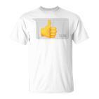 Daumen Hoch X Thumbs Up -Ater Papa Nachricht Dad Message T-Shirt