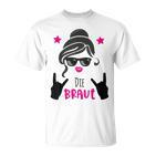 Die Braut Rockt Team Bride Outfit Jga Group S T-Shirt