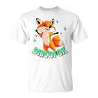 Discofox Disco Fox X Lustiger Fuchs Sonnebrille Tanzen Tanz T-Shirt