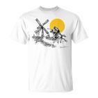 Don Quijote Gegen Windmill Im Sonnenschein T-Shirt