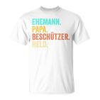 Ehemann Papa Beschützer Heldatertag T-Shirt