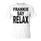 Frankie Say Relax Retro Vintage Style Blue T-Shirt