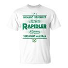 Fußball Wien Kein Mann Ist Perfekt Rapidler T-Shirt Weiß