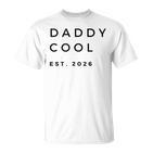 Herren Daddy Cool Est 2026 Für Papaatertag Weihnachten T-Shirt