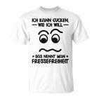 Ich Kann Gucken Wie Ich Will German Language Gray T-Shirt