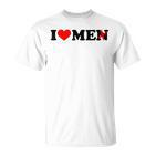Ich Liebe Männer Ohne Das N Herz Herren Mit Durchstrichenem N T-Shirt