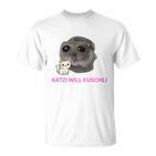 Katzi Will Kuschli Sad Hamster Meme  T-Shirt