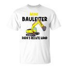 Kinder Kinder Bauherr Jungs Junge Papa's Rechte Hand Mini Bauleiter T-Shirt