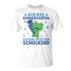 Kinder Bye Kindergarten Ich Bin Jetzt Ein Schulkind Frog T-Shirt