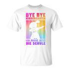 Kinder Bye Bye Kindergarten Ich Rocke Jetzt Die Schule T-Shirt