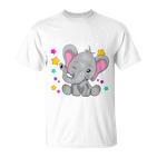 Kinder Ich Bin Schon 3 Jahre Alt Cute Elephant 3Rd Birthday T-Shirt